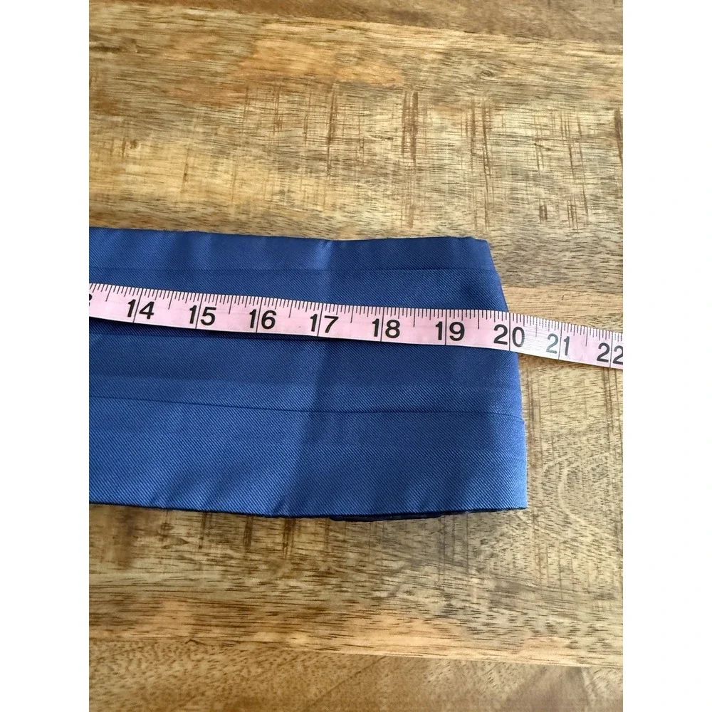 Domenico Vacca Mens XL 100% Silk Royal Blue Cummerbund Made in Italy Tuxedo
